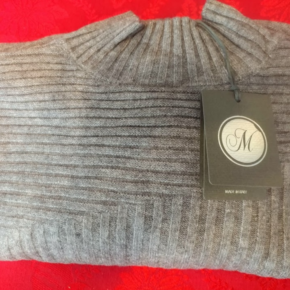 M Made in Italy Missy High Neck Modern Boxy Sweate - Picture 3 of 7